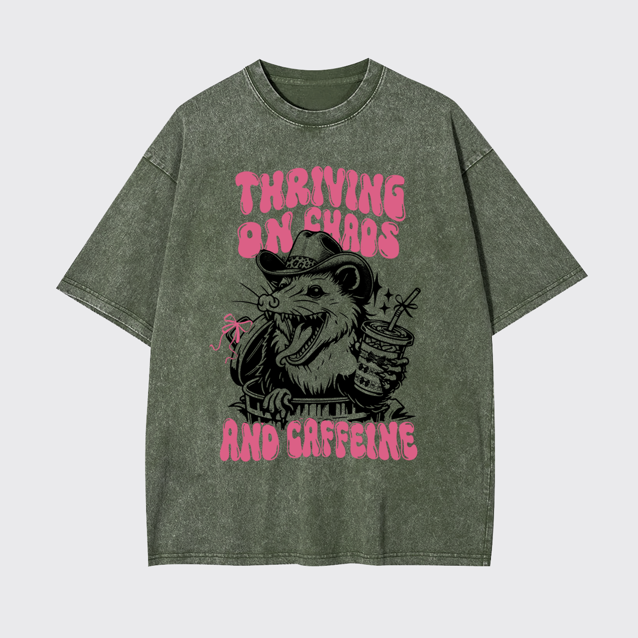 Thriving On Chaos And Caffeine Garment-dye Tees