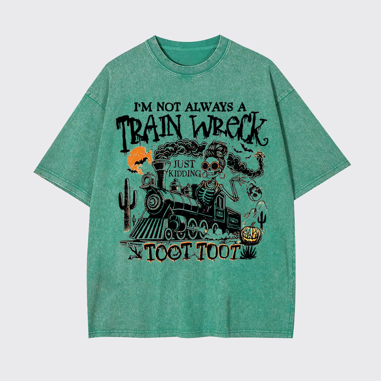 Halloween Humor I’m Not Always A Train Wreck Garment-dye Tees