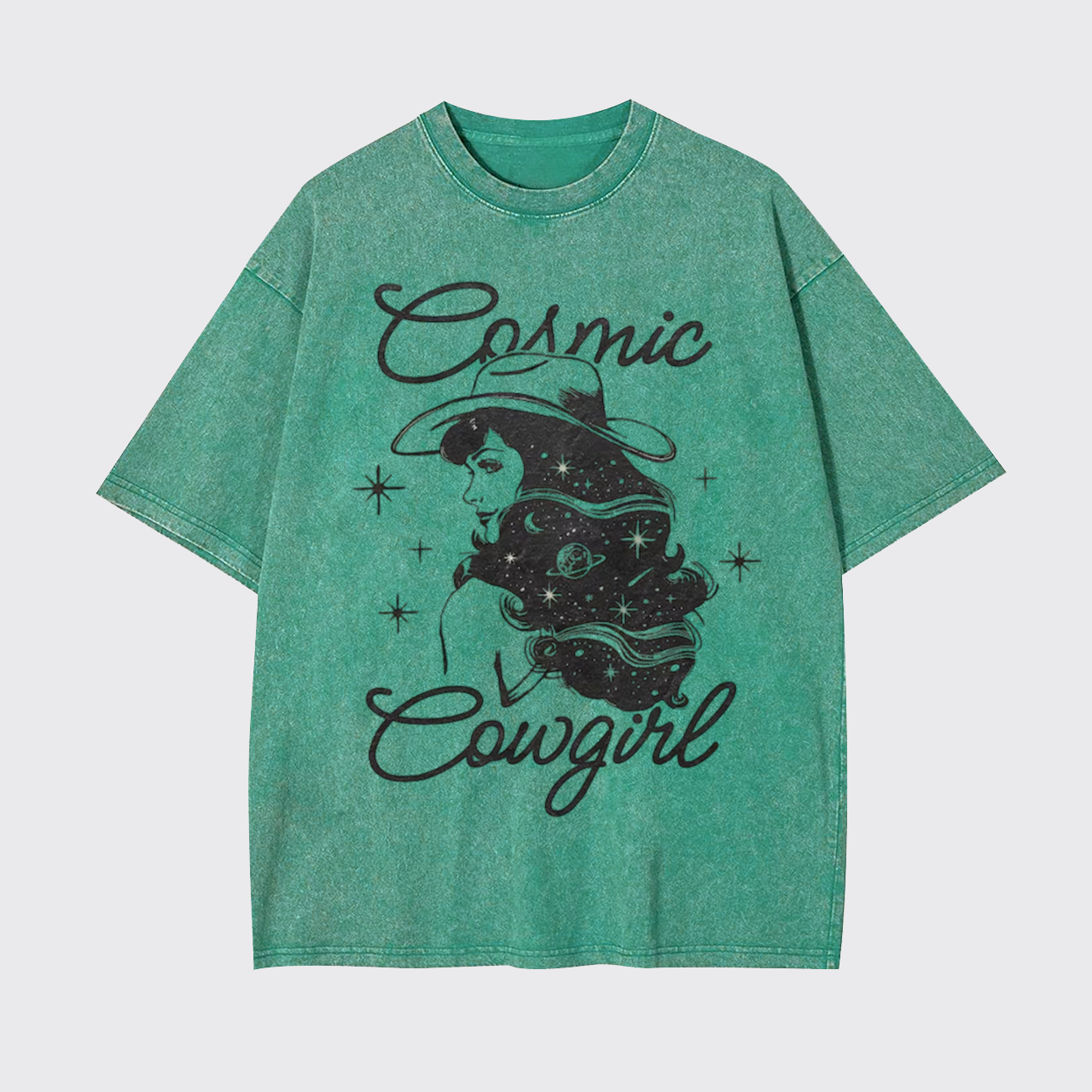 Vintage Cosmic Cowgirl Western Garment-dye Tees