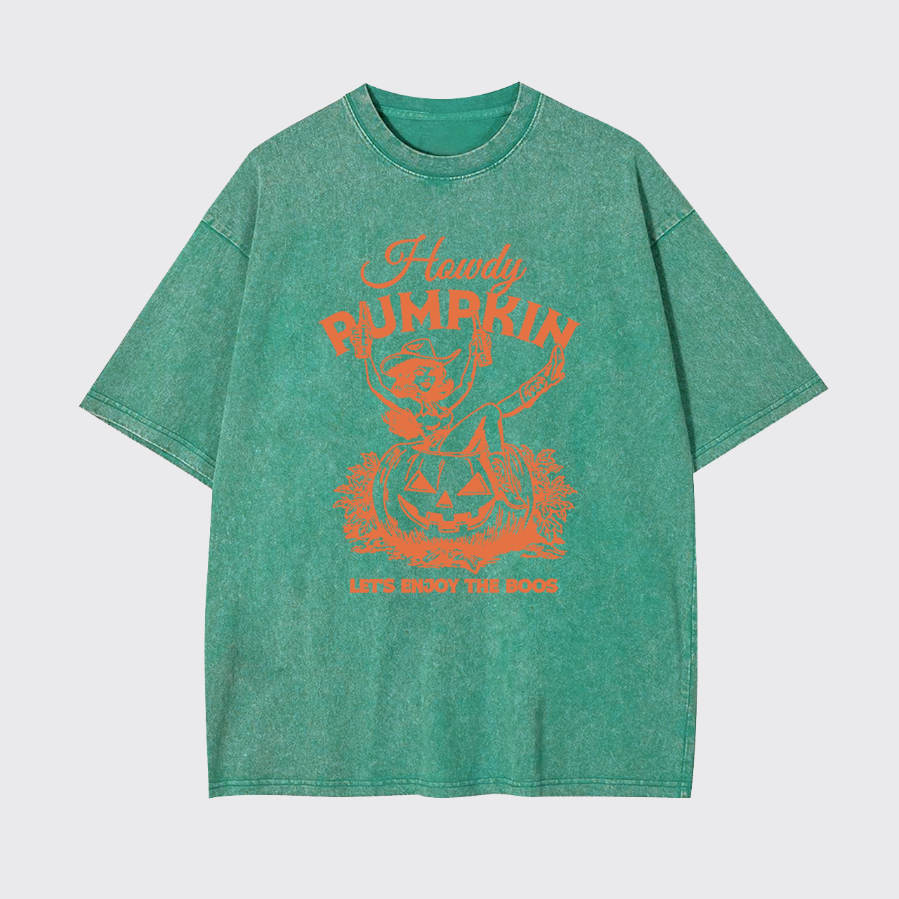 Howdy Pumpkin Halloween Cowgirl Boos Garment-dye Tees