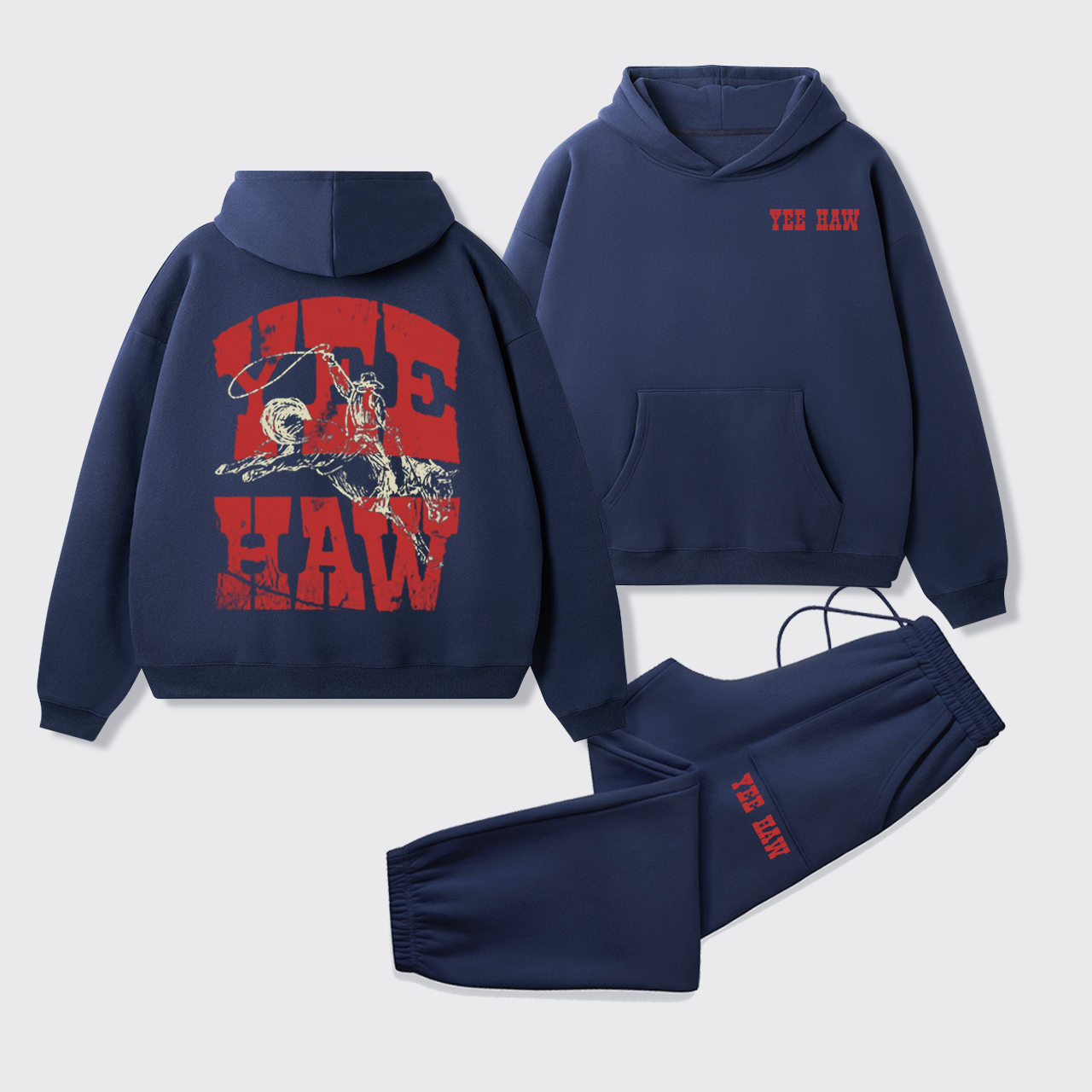 Yee Haw Weatern Hoodie Set