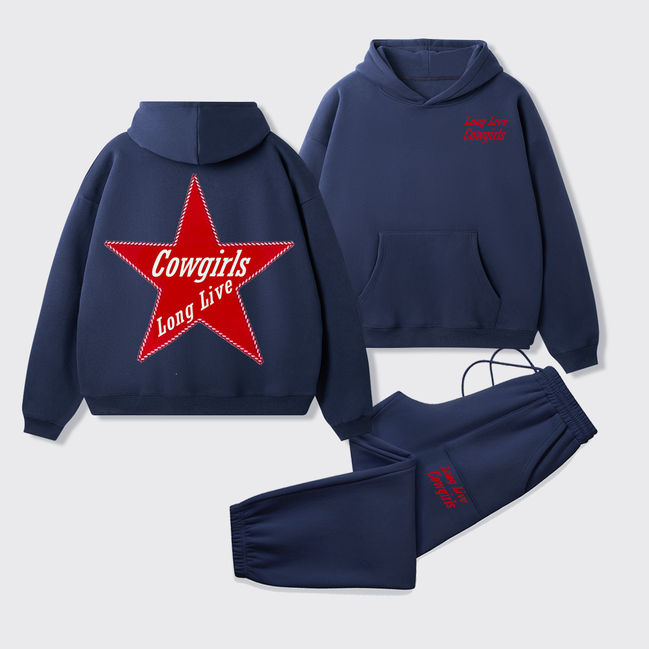 Cowgirls Long Live Hoodie Set