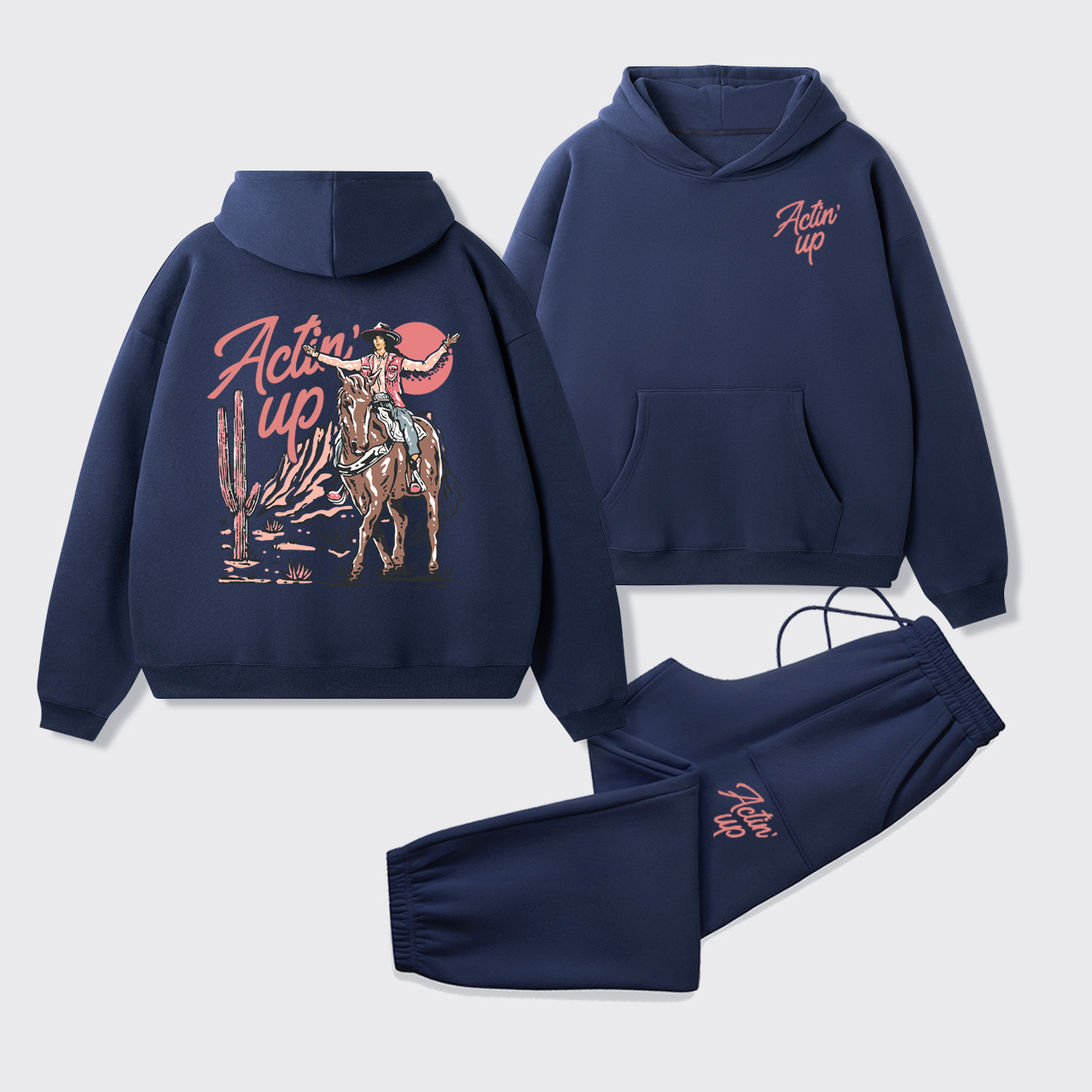 Actin' Up Cowgirl Hoodie Set