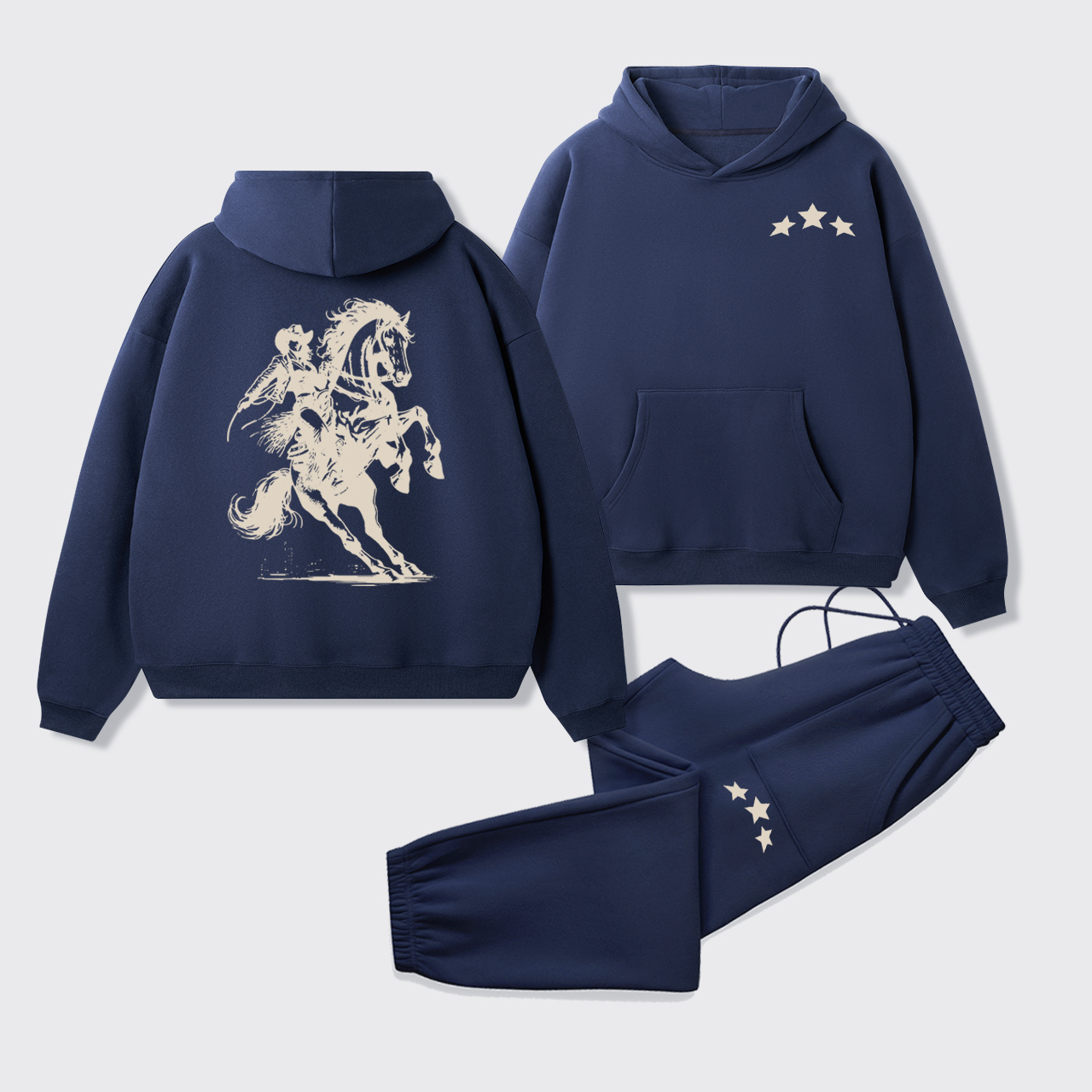Lone Rider Cowgirl Fleece Hoodie Set