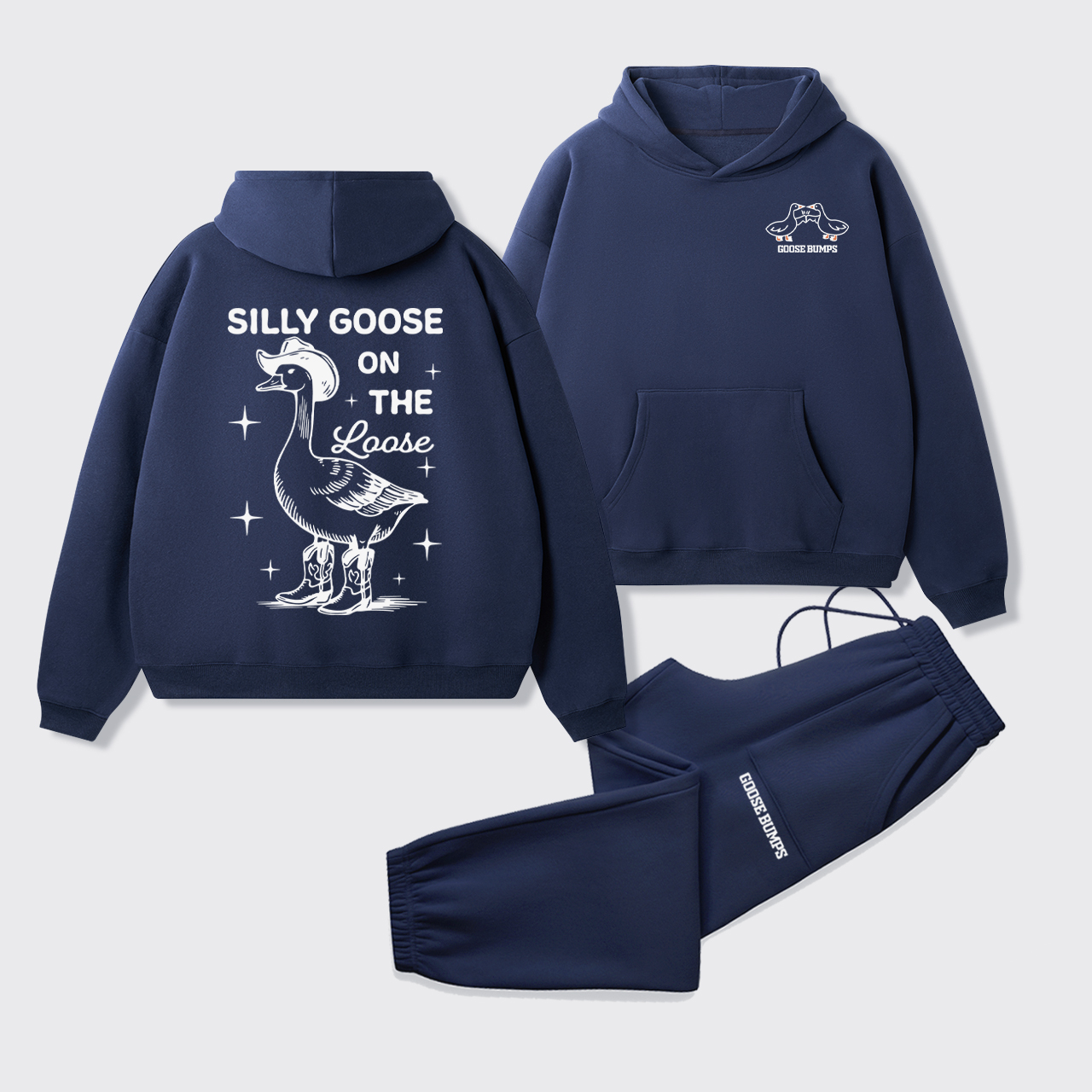 Silly Goose Fleece Hoodie Set