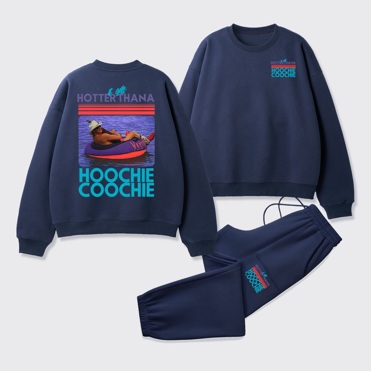 90s Country Music Fleece Sweatshirt Set