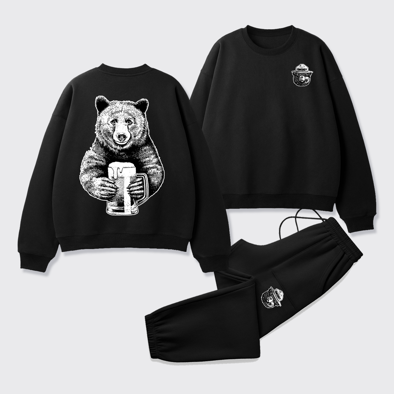Smokey The Bear Fleece Sweatshirt Set