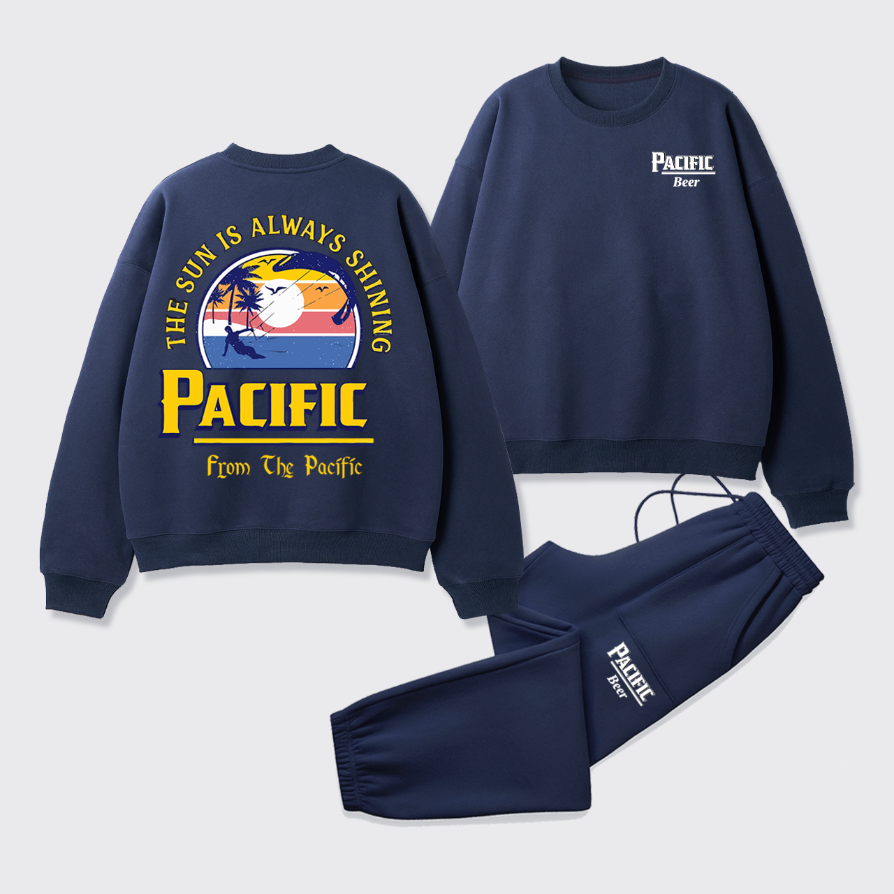 The Sun Always Shining Beer Fleece Sweatshirt Set