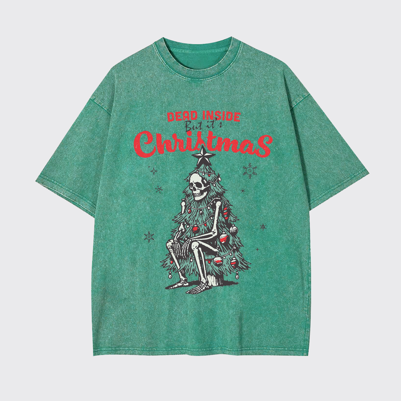 Dead Inside But it's Christmas Garment-dye Tees