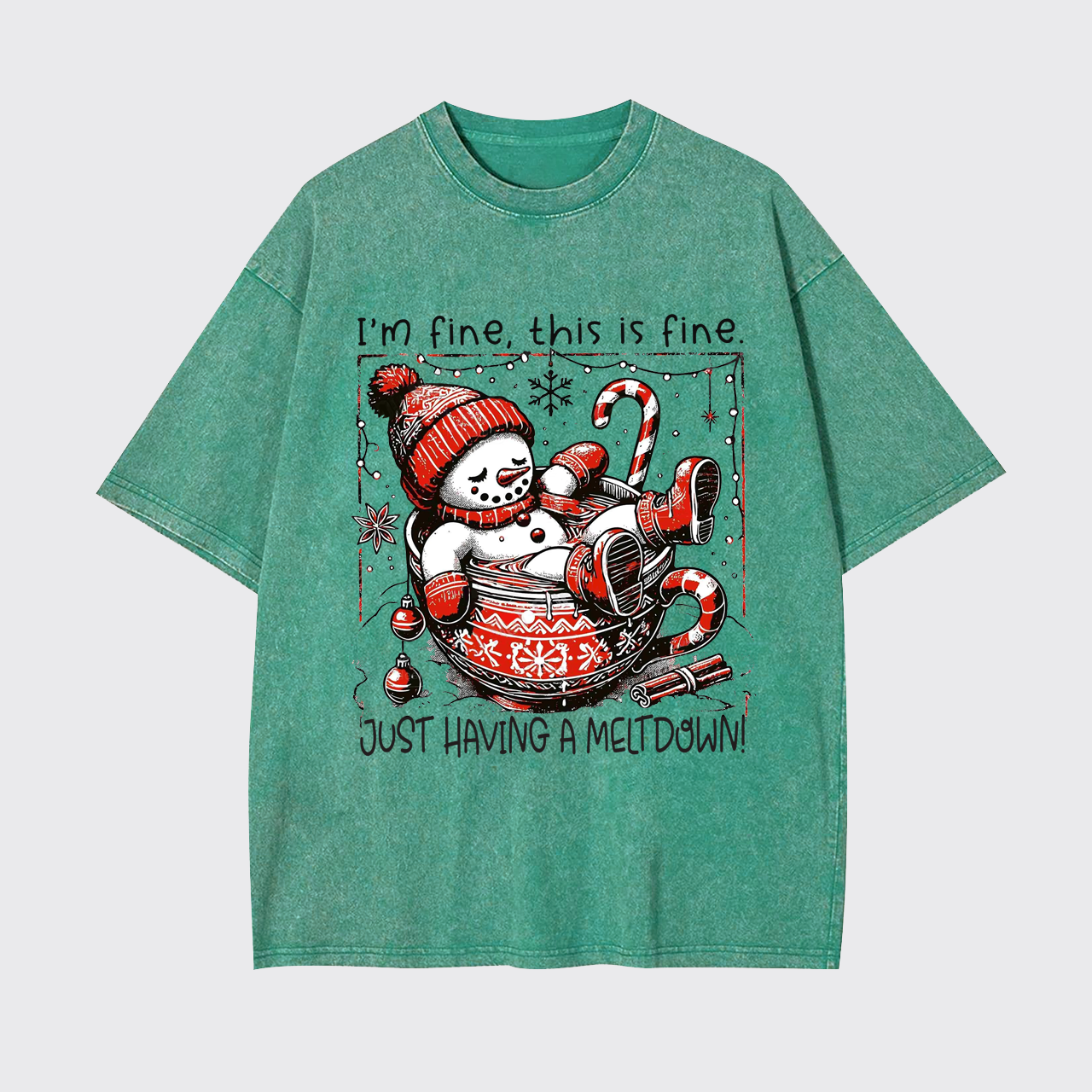 Funny Snowman Christmas Garment-dye Tees
