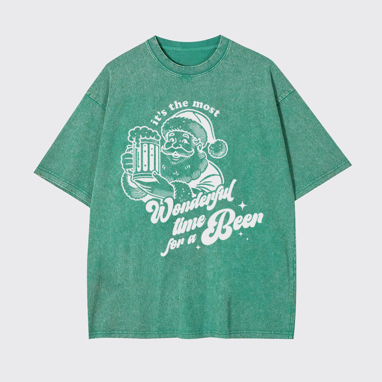 Retro Santa Claus Garment-dye Tees