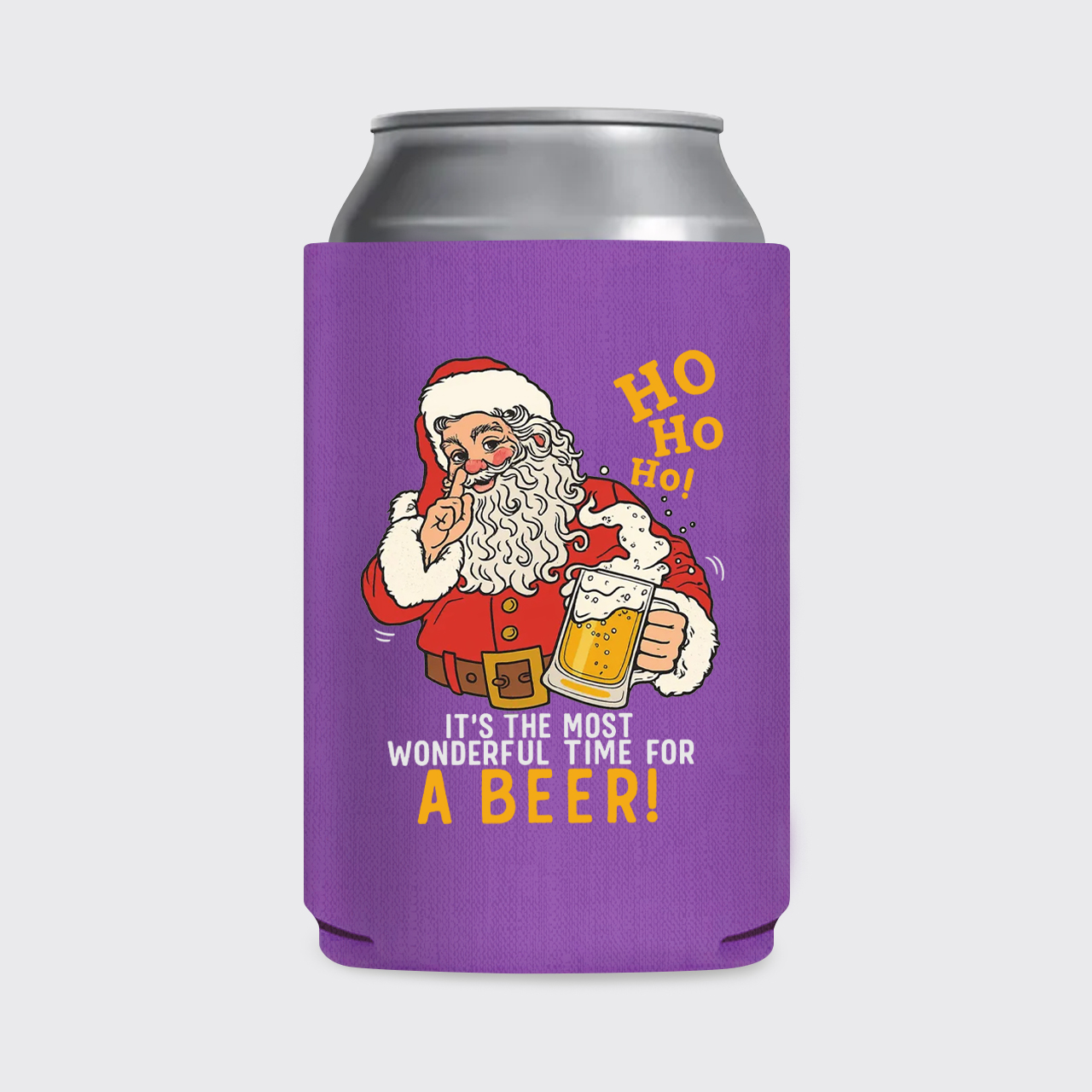 Santa Beer Christmas Koozie