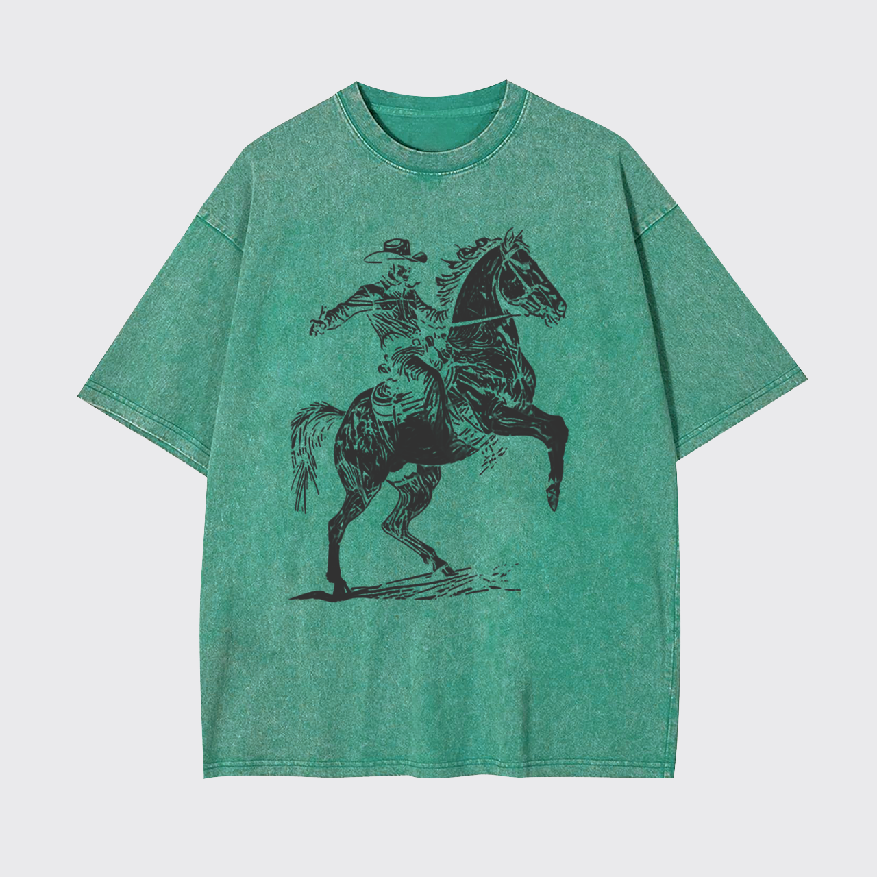 Retro Western Cowboy Rodeo Garment-dye Tees