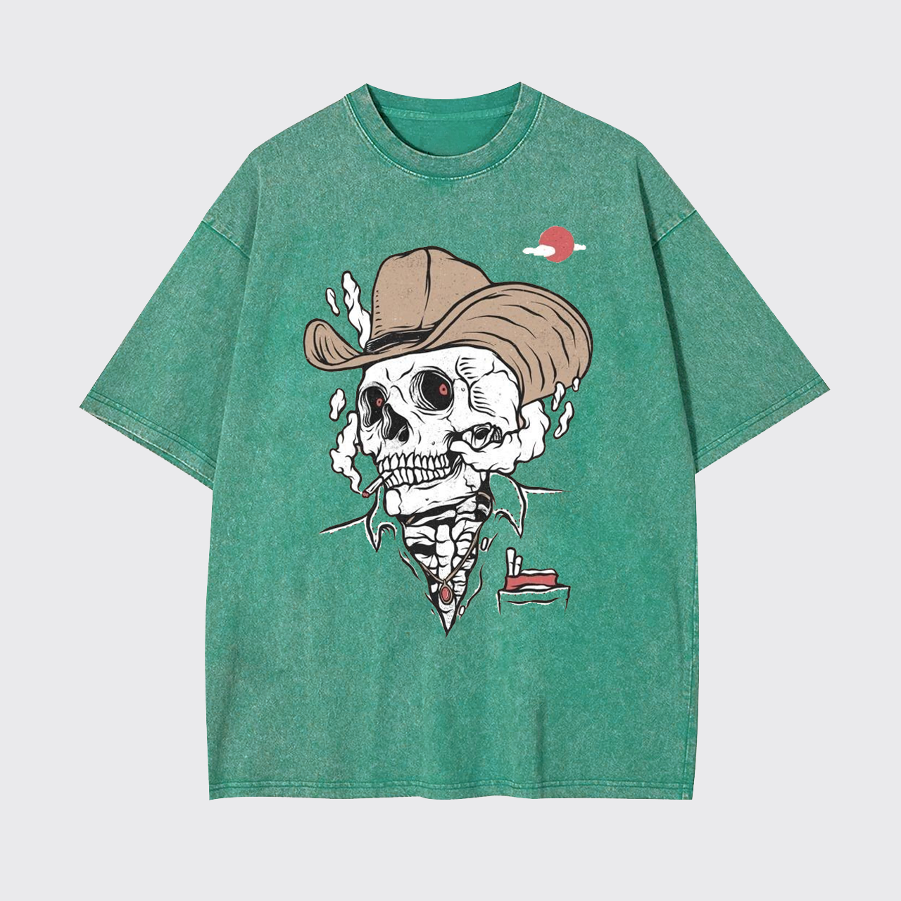 Outlaw Cowboy Skeleton Garment-dye Tees