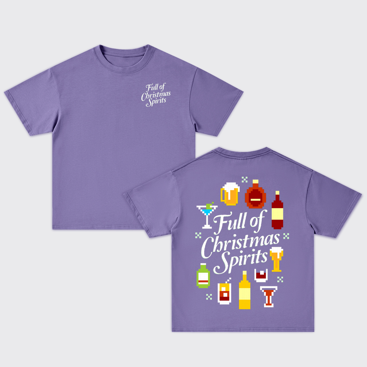 Full of Christmas Spirits Essential Oversize T-Shirts