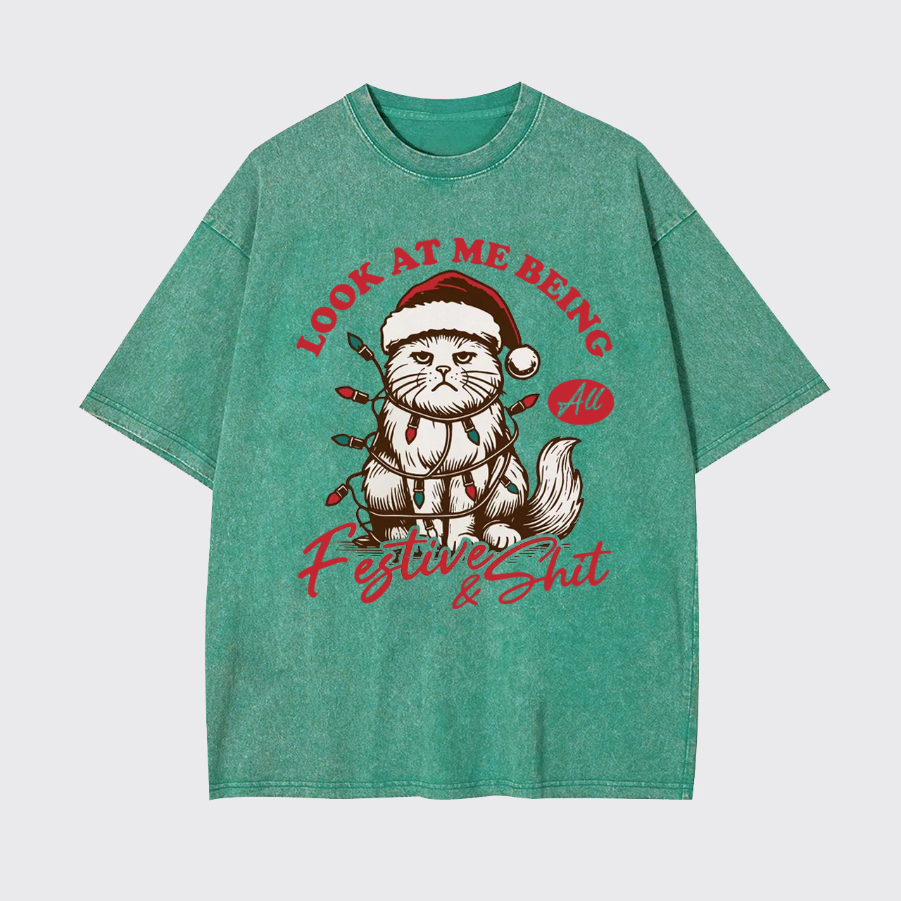 Grumpy Cat Christmas Garment-dye Tees