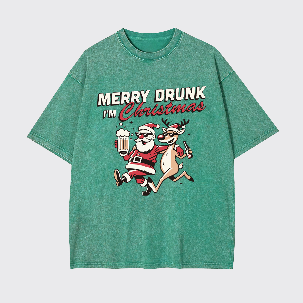 Merry Drunk Christmas Garment-dye Tees