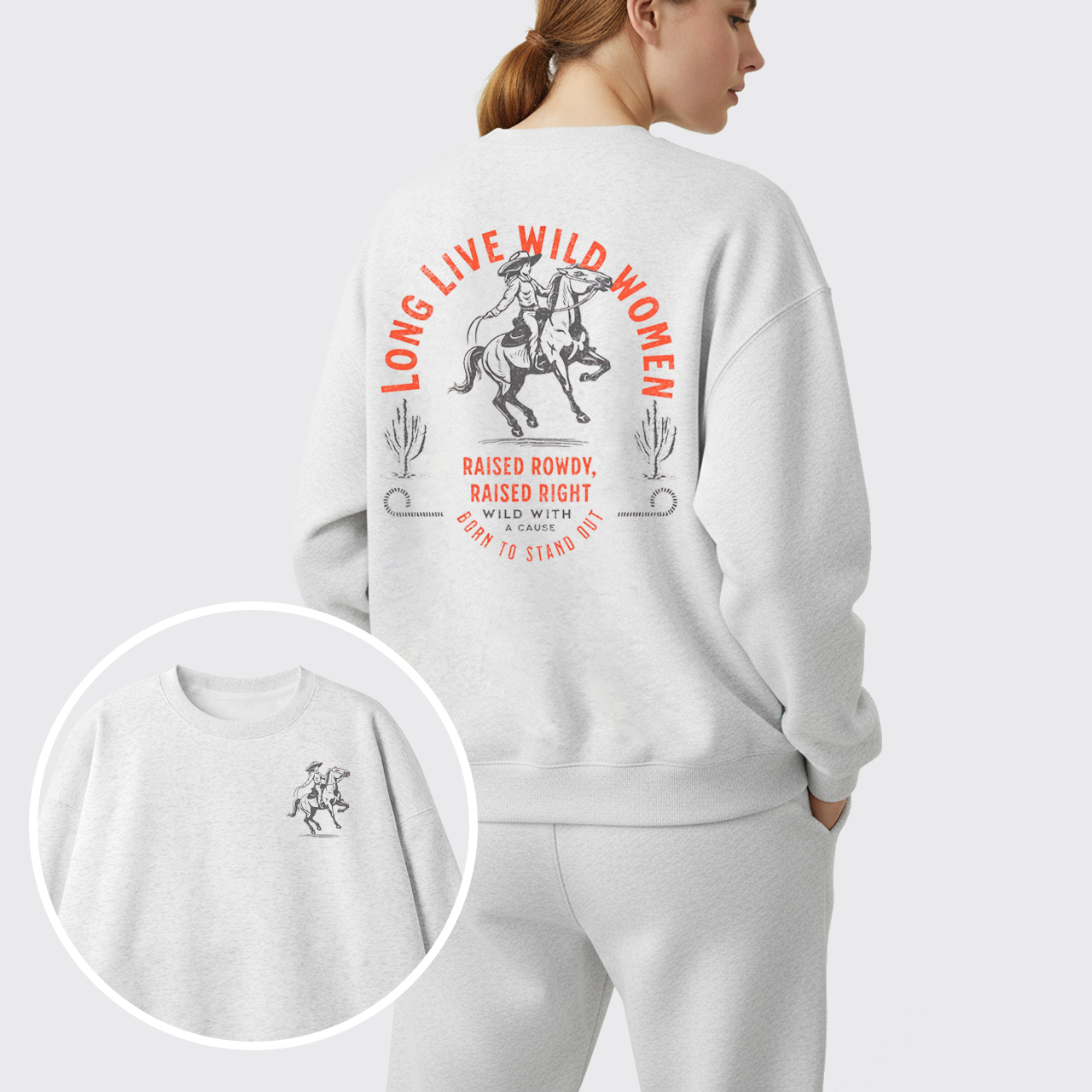 Fleece Long Live Wild Women Sweatshirt
