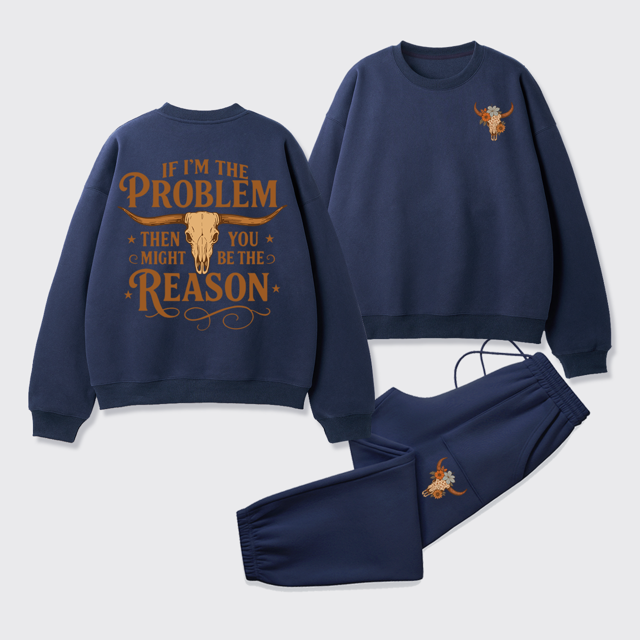 Fleece Country Music Western Sweatshirt Set