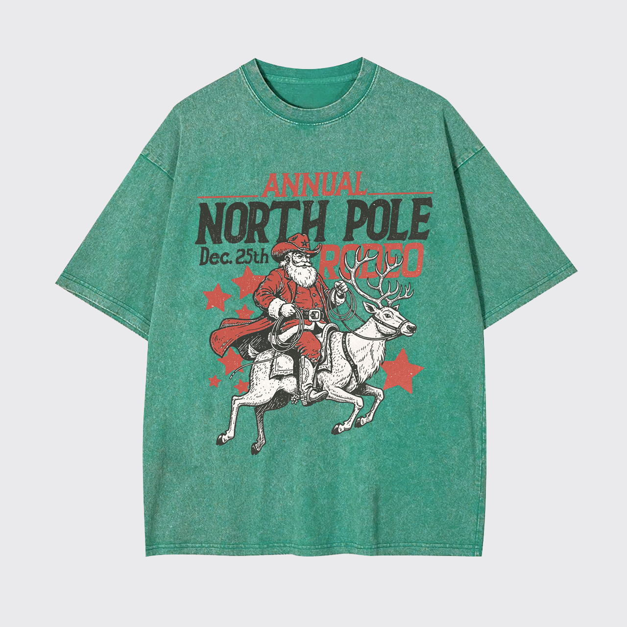 Western Christmas Cowboy Santa Garment-dye Tees