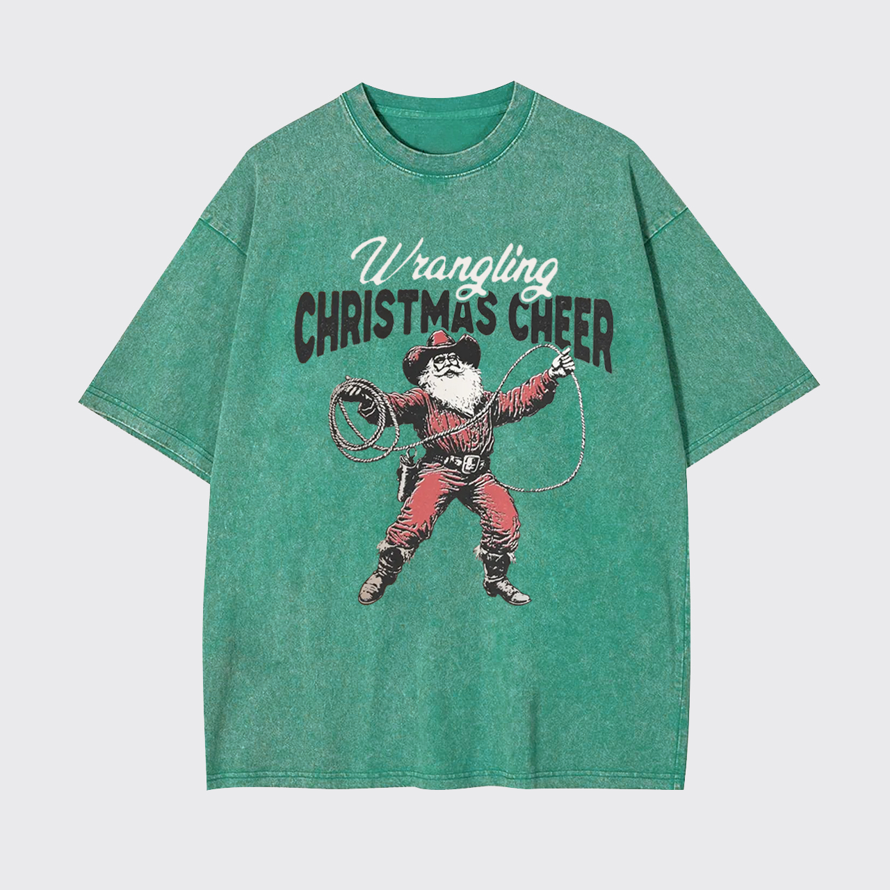 Wrangling Christmas Cheer Garment-dye Tees