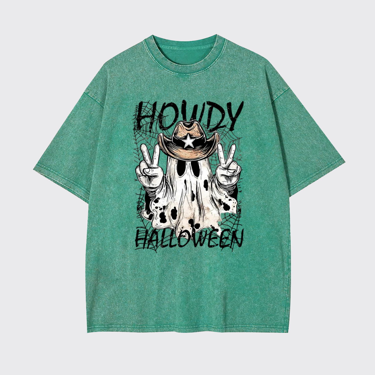 Howdy Halloween Spooky Cowboy Garment-dye Tees