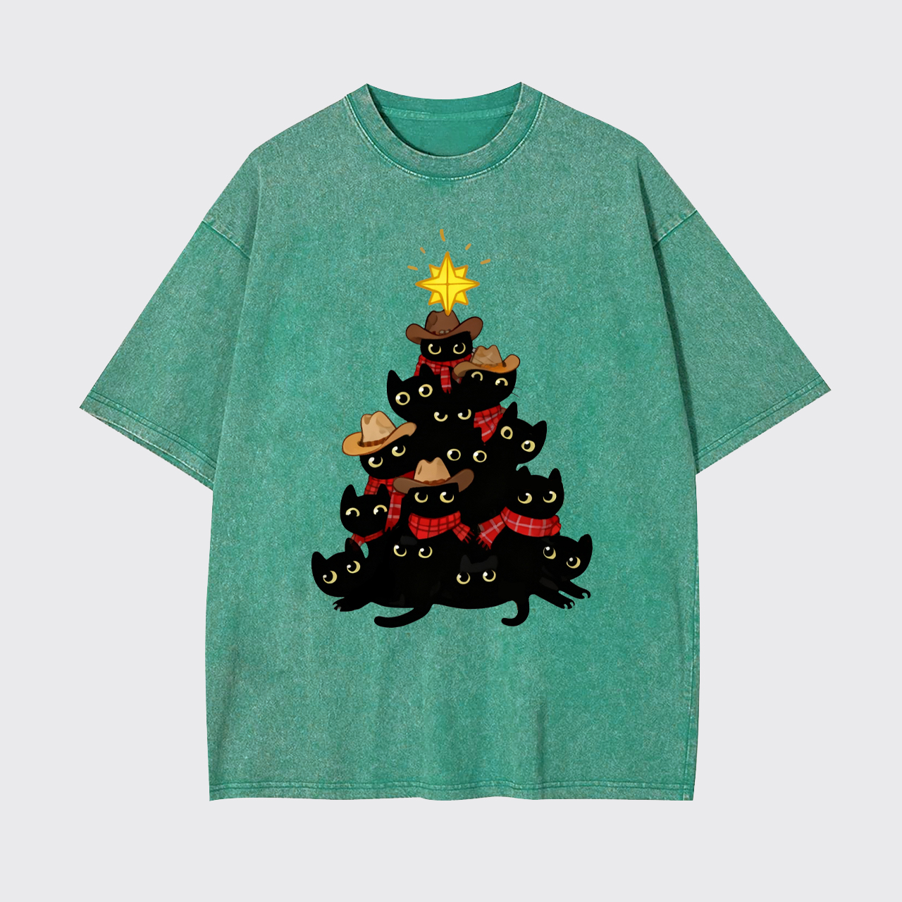Meowy Christmas Garment-dye Tees