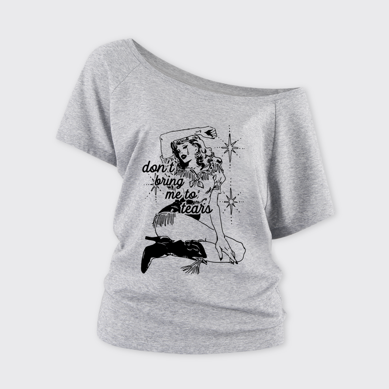 Don't Bring Me To Tears Off Shoulder Top