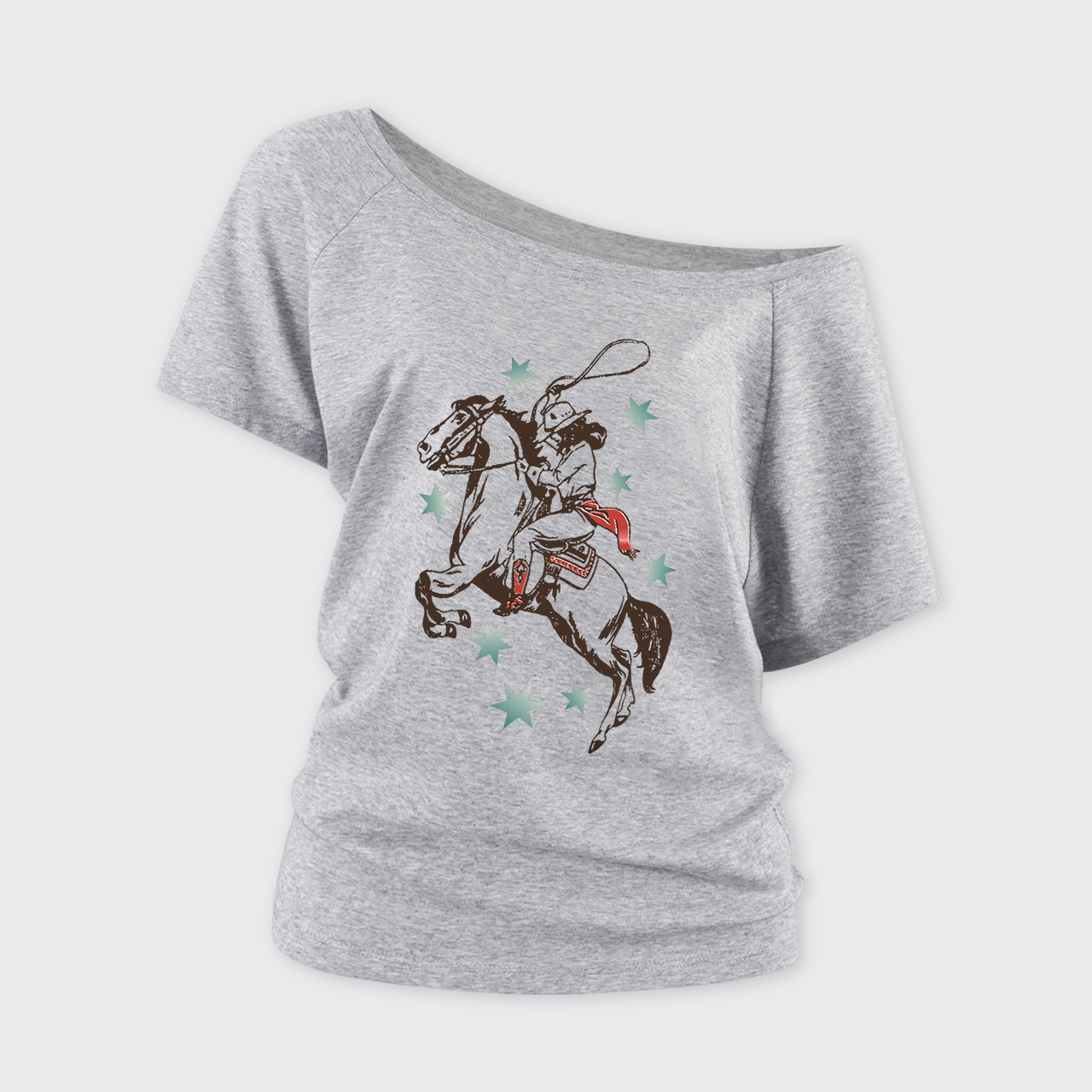 Western Cowgirl Rodeo Off Shoulder Top