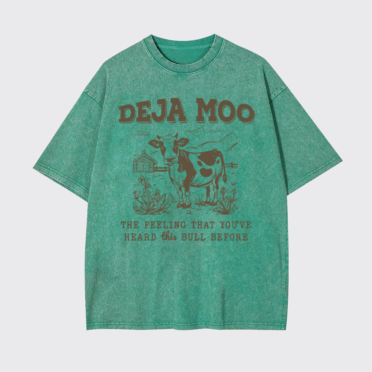 Funny Cow Deja Moo Garment-dye Tees