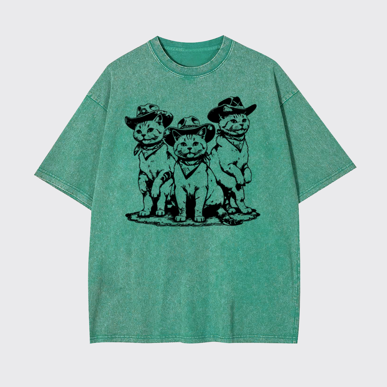 Funny Cowboy Cats Garment-dye Tees