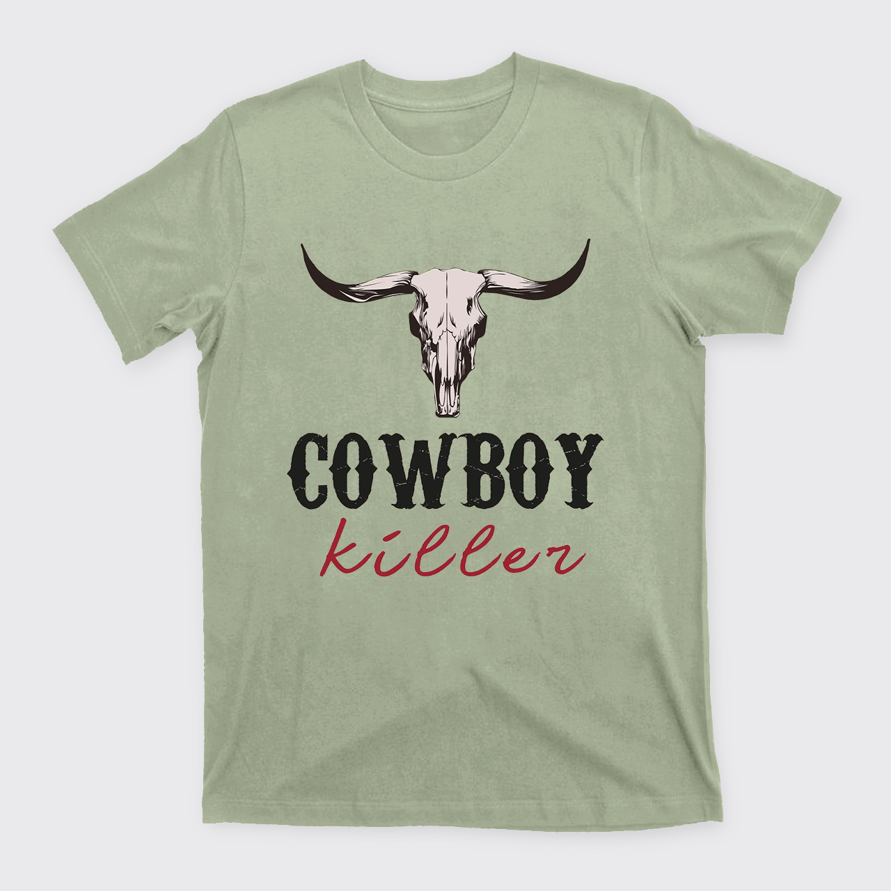 Boho Bull Skull Cowboy Killer T-Shirts