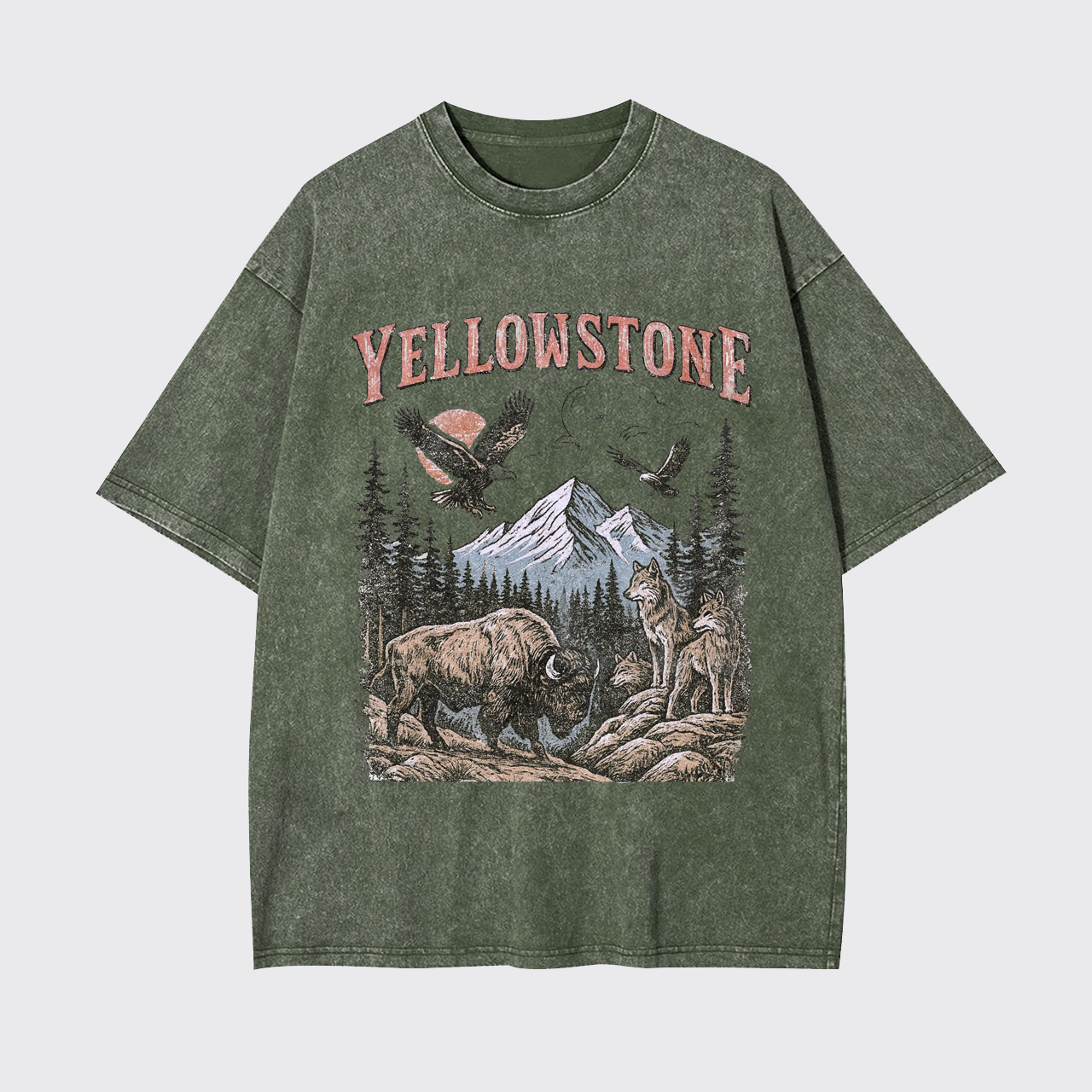 Yellowstone National Park Vintage 90s Garment-dye Tees