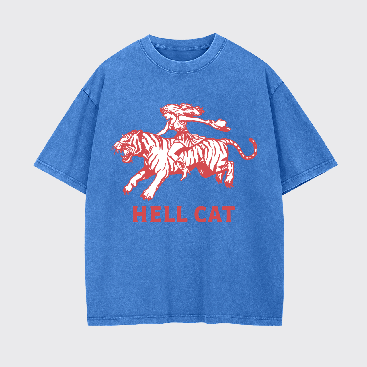 Retro Cowgirl Hell Cat Garment-dye Tees