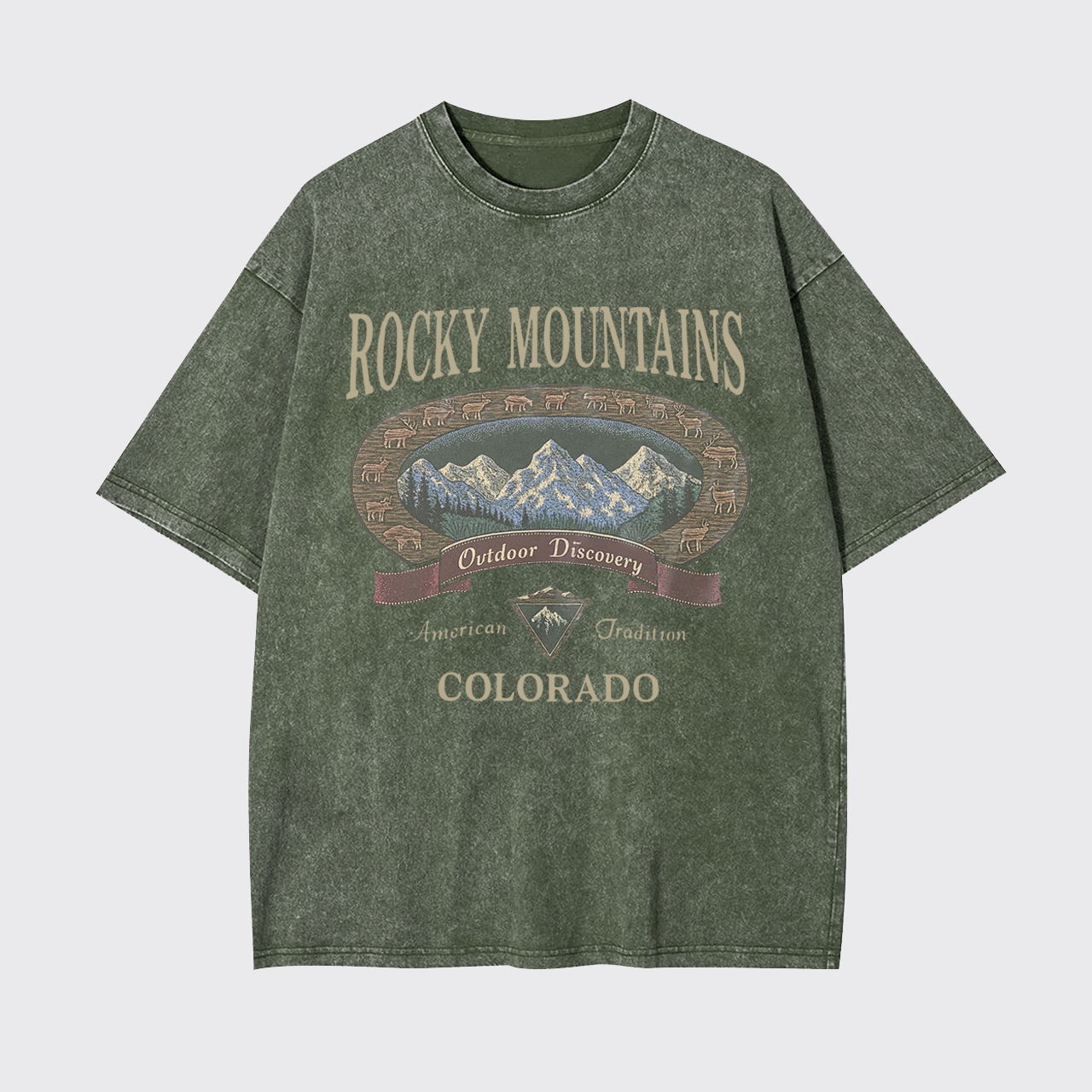 Vintage Rocky Mountains Garment-dye Tees