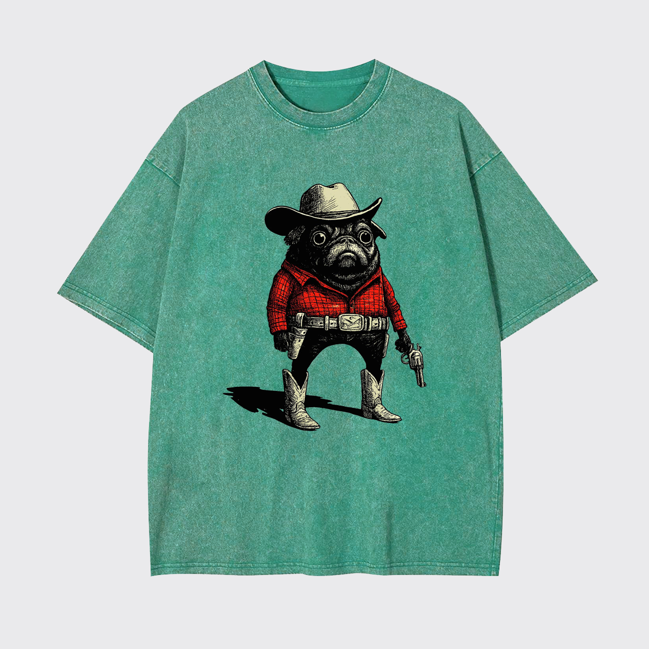 Cowboy Pug Garment-dye Tees