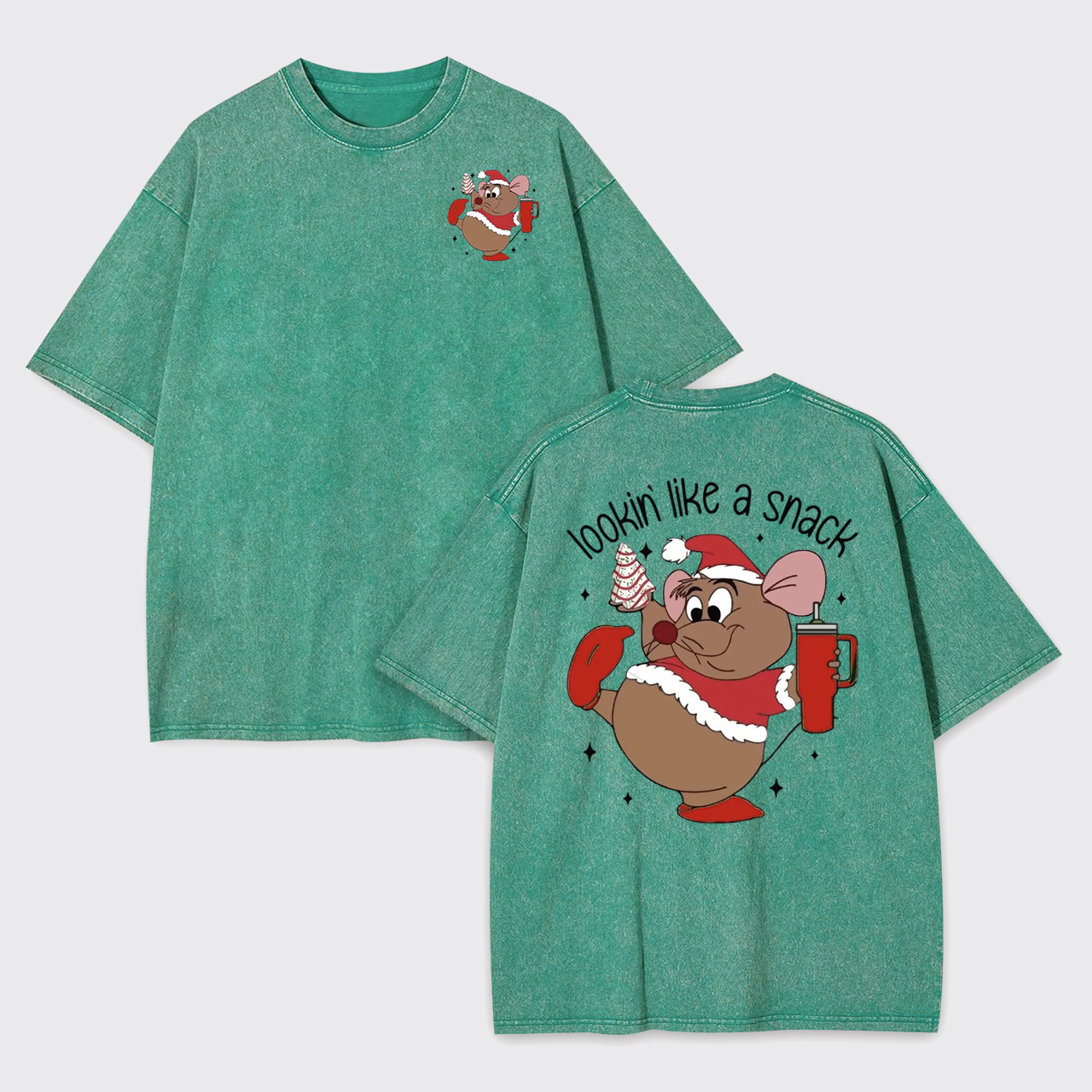Cute Gus Looking Like A Snack Christmas Garment-dye Tees