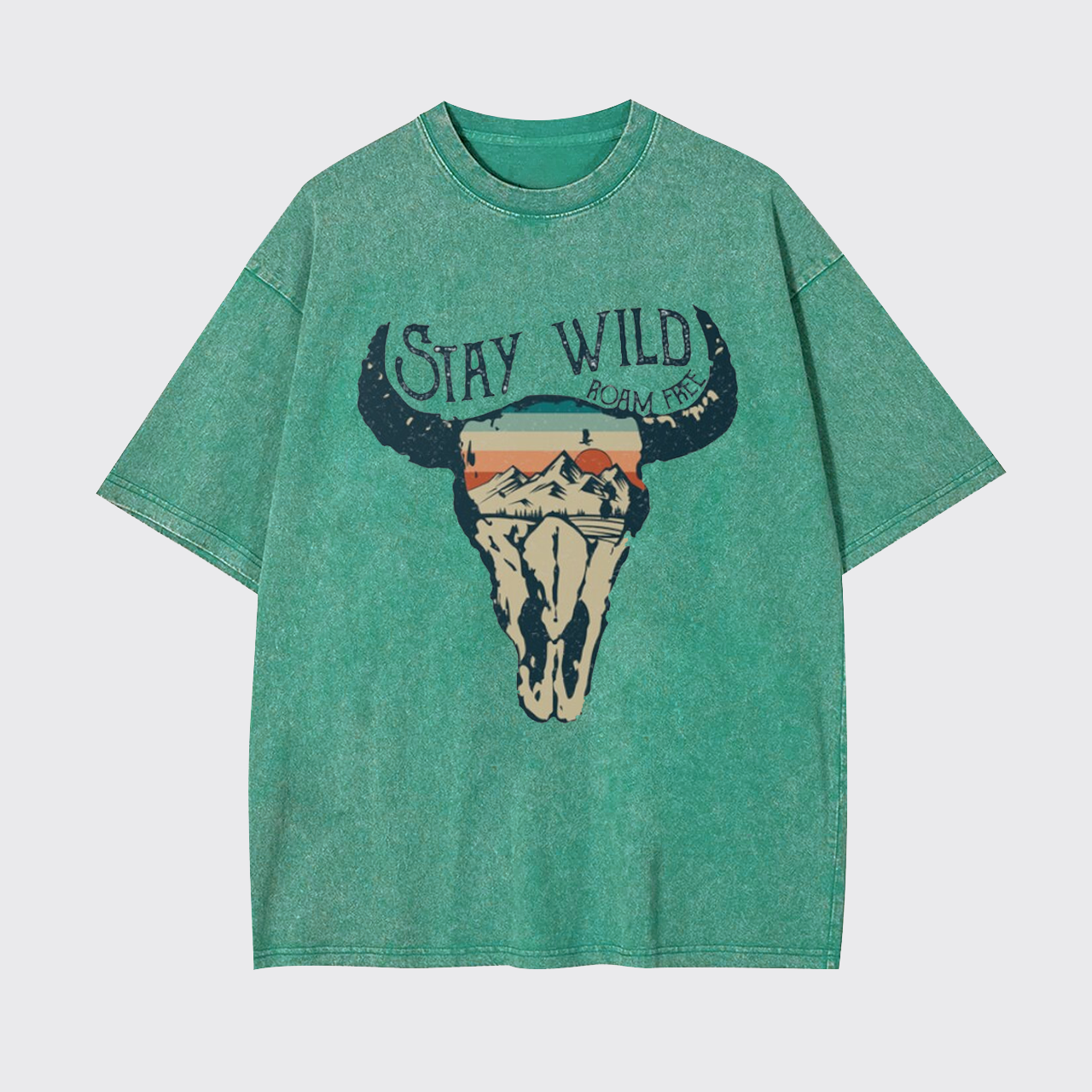 Stay Wild Roam Free Vintage Country Garment-dye Tees