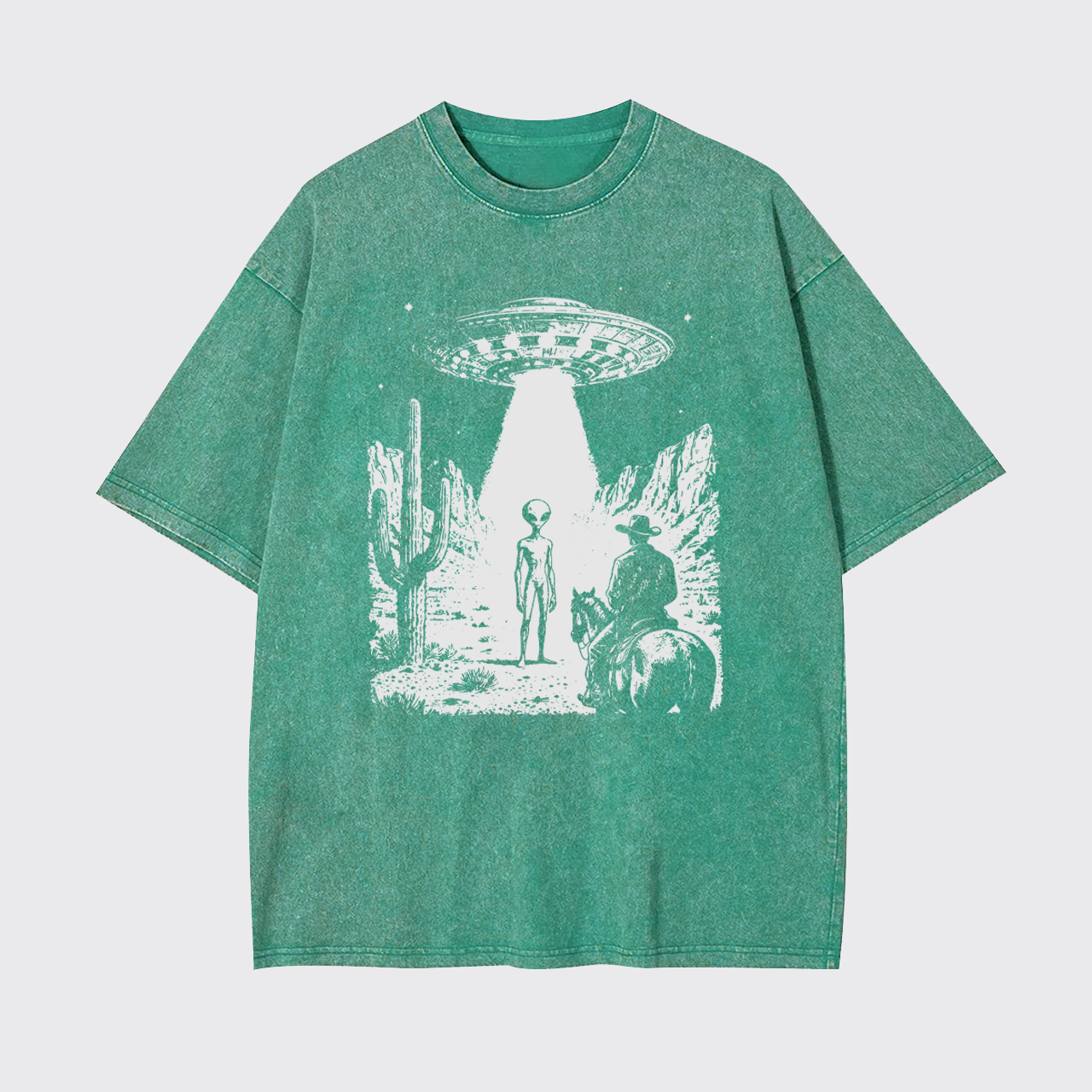 Alien Cowboy UFO Garment-dye Tees