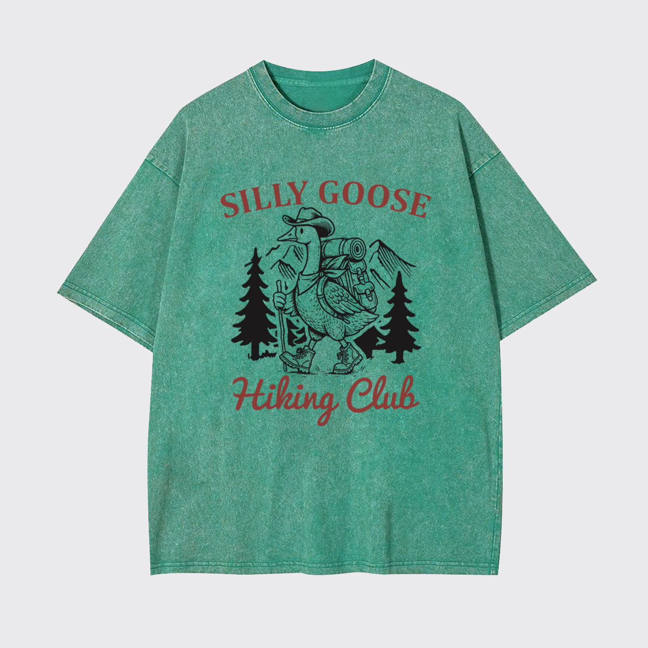 Retro Goose Hiking Outdoorsy Adventure Garment-dye Tees