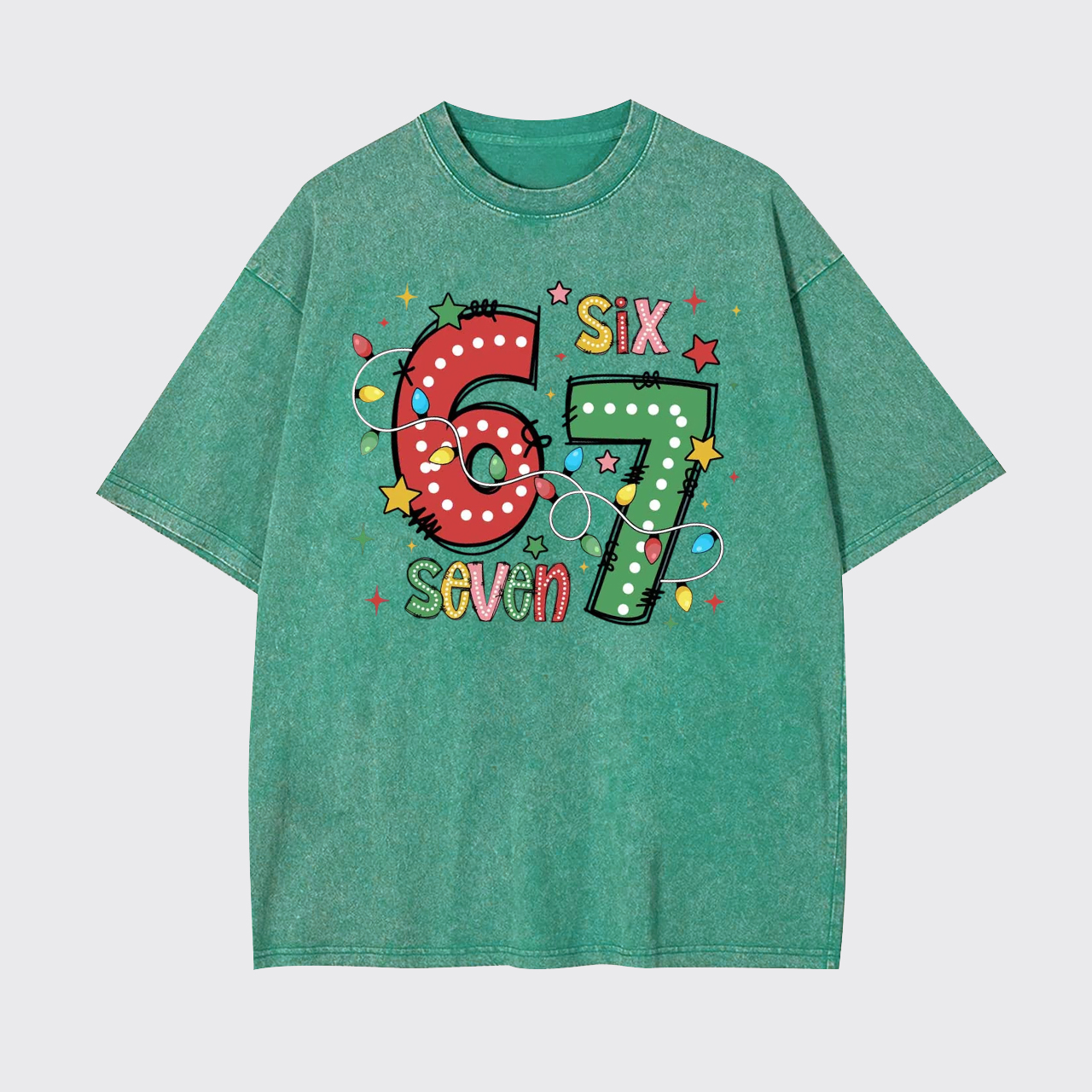 Funny Six Seven Christmas Garment-dye Tees