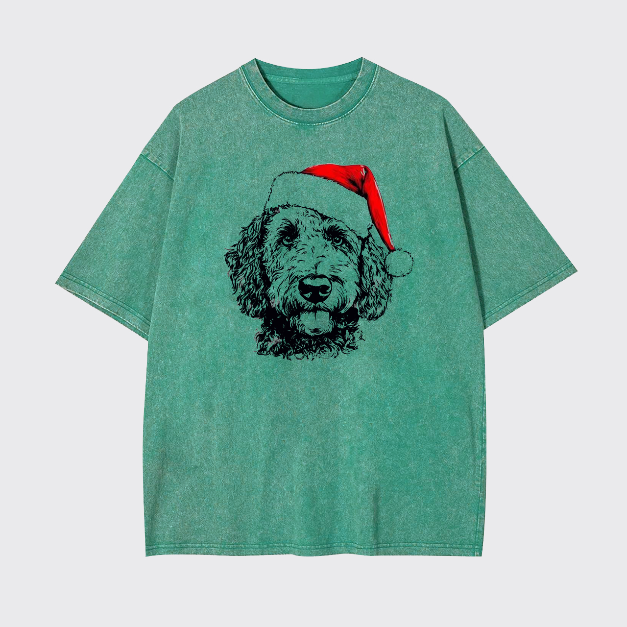 Custom Santa Paws Dog Breed Garment-dye Tees