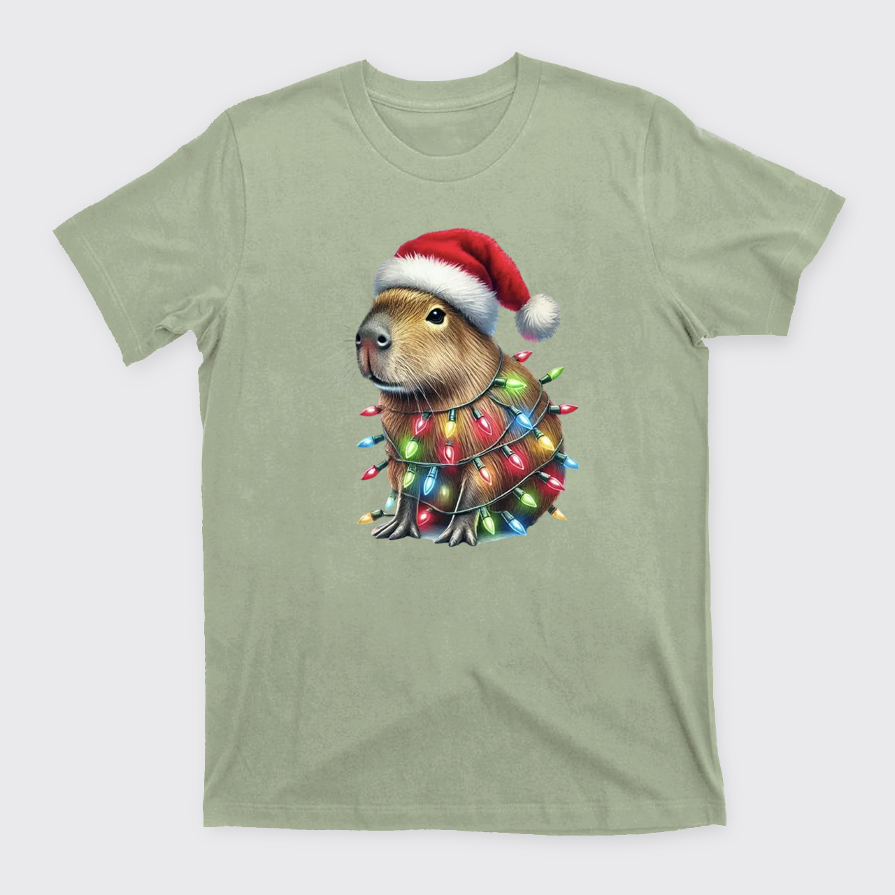 Capybara Christmas Lights T-Shirts