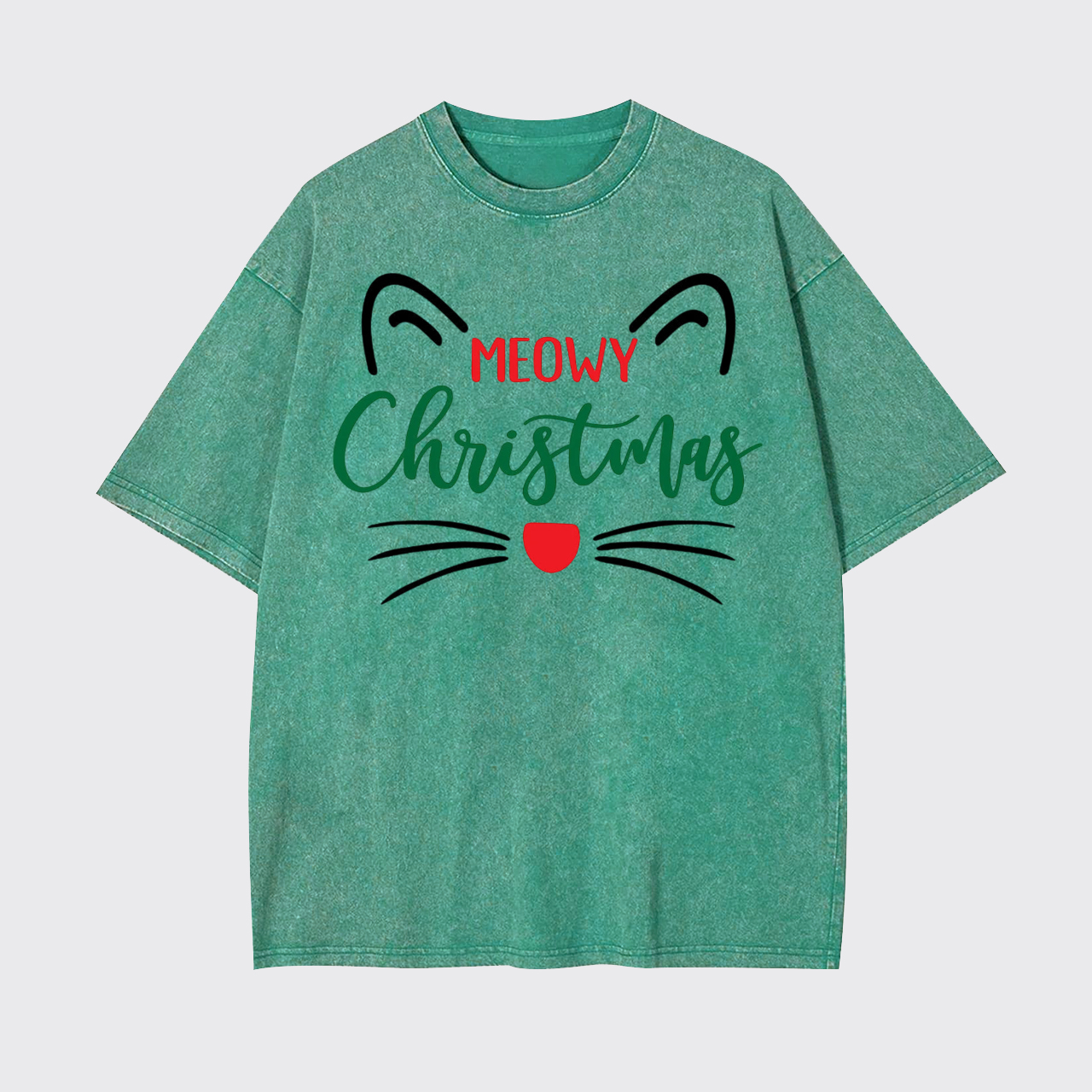Meowy Christmas Garment-dye Tees