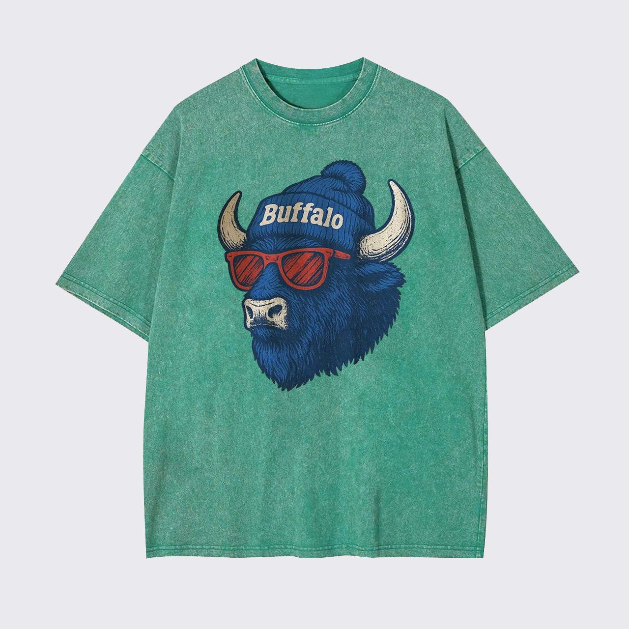 Mascot Style Football Garment-dye Tees