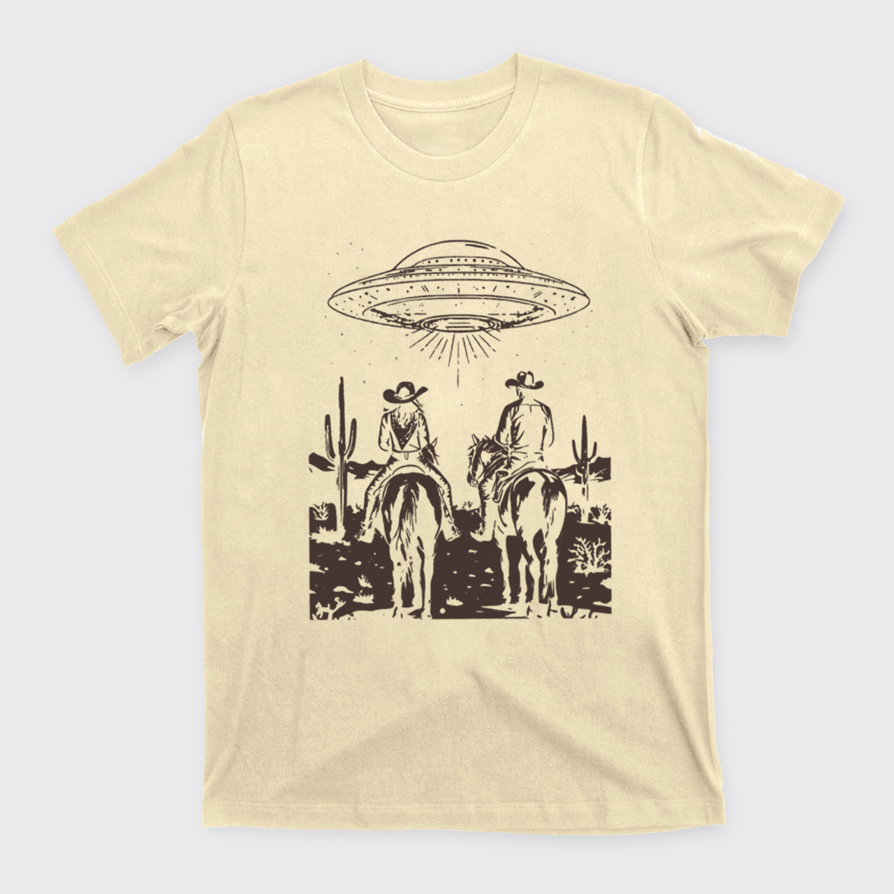 Retro Wild West Rodeo Couple T-Shirts