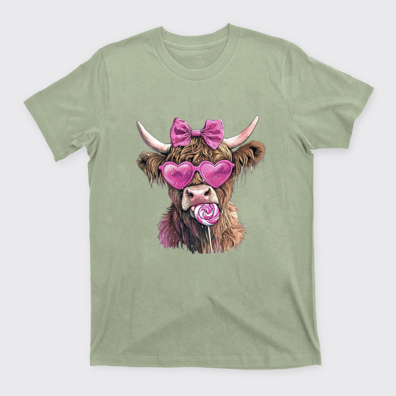 Highland Cow Valentine's Day T-Shirts