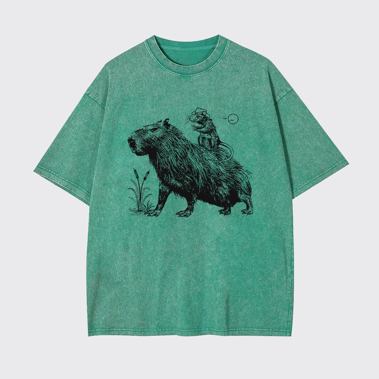 Vintage Western Capybara Garment-dye Tees