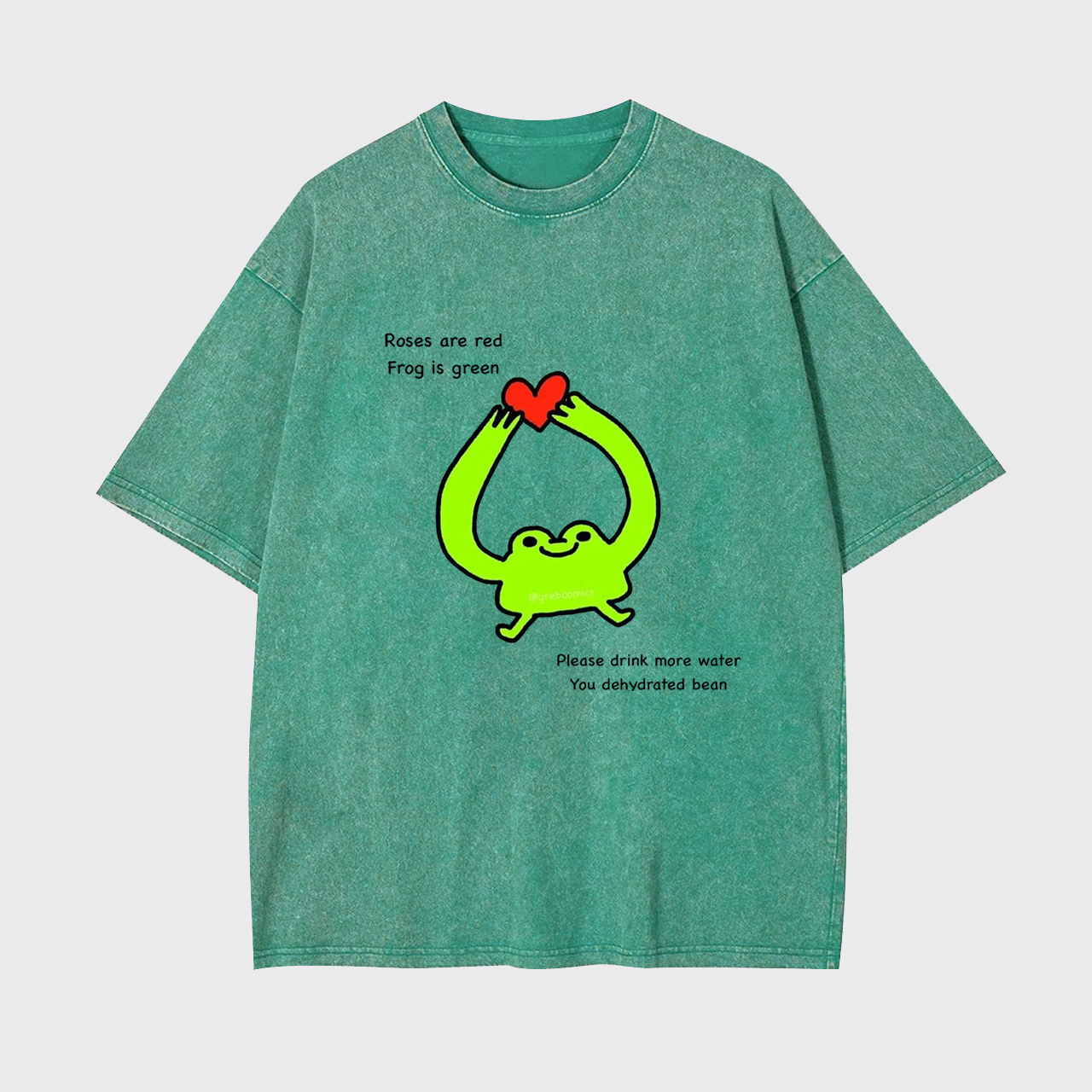 Roses Are Red Frog Is Green Garment-dye Tees