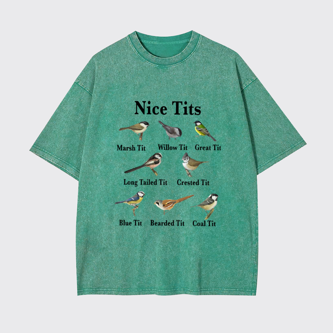 Funny Bird Tits Garment-dye Tees
